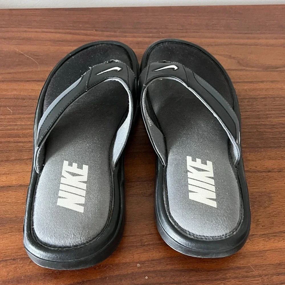 Nike Comfort Thong Sandals Black Flip Flops Men's Size 10 - Picture 4 of 8